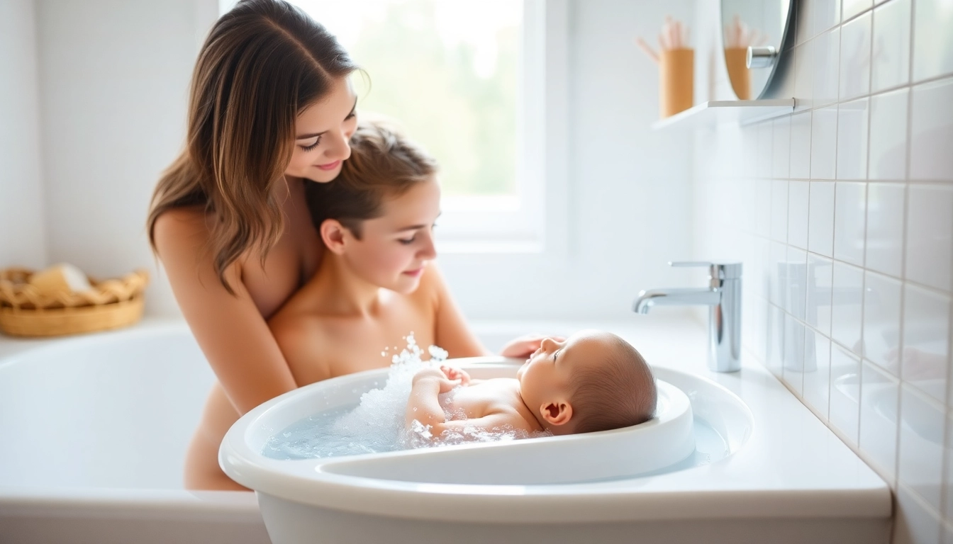 Paras vauvan kylpyamme in use, featuring a safe and comfortable bathing setup for newborns, ensuring easy handling and gentle care for parents.