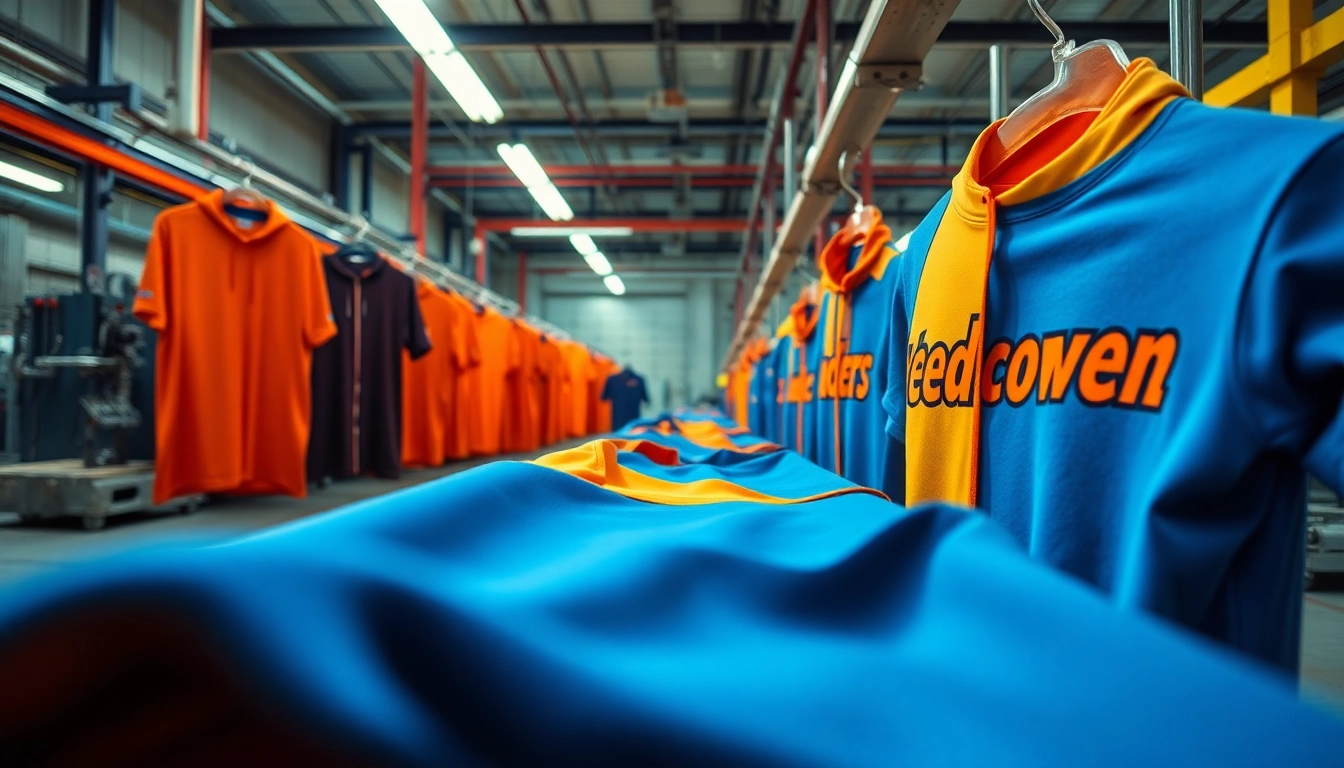 Manufacturing process of private label custom sportswear in Pakistan with branding options and textile details.