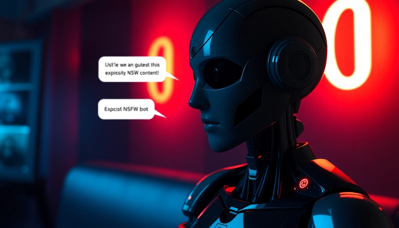Engaging NSFW ai chatbot interface with bold conversation bubbles, highlighting unfiltered adult chats for realistic digital intimacy.