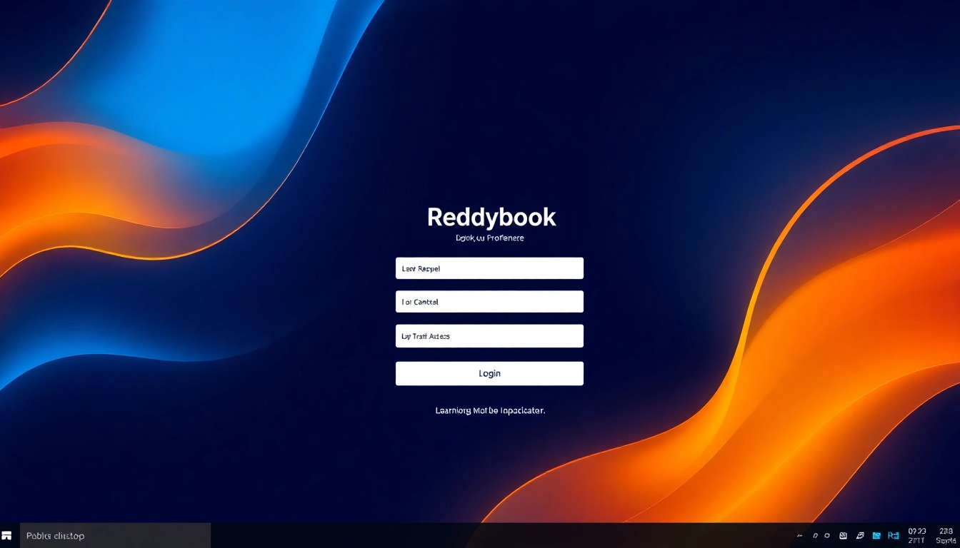 Secure Reddybook login page interface showing username and password fields for easy access