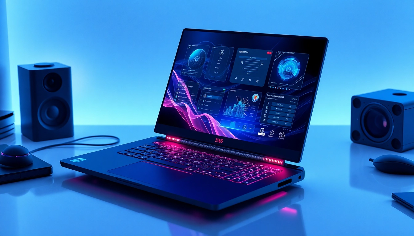 Powerful z16 laptop with sleek design, emphasizing technology and high performance for gaming