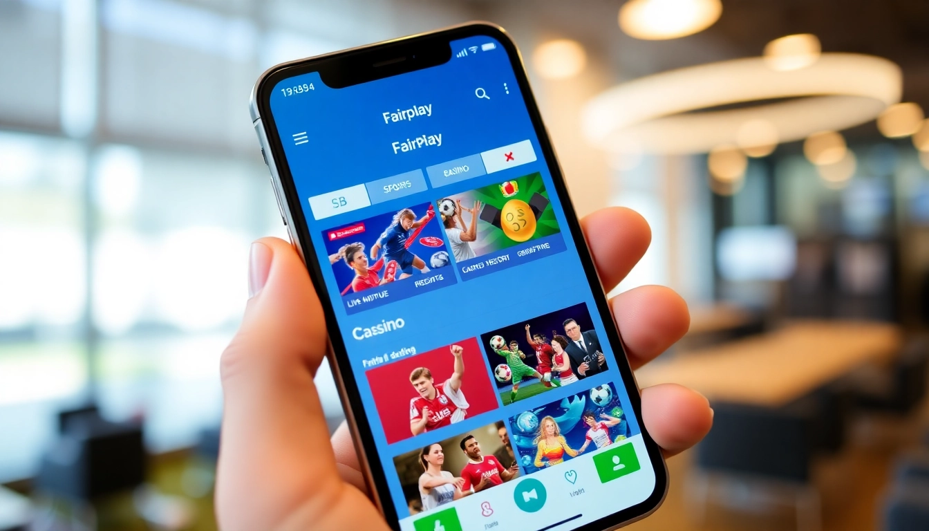 Screenshot of the fairplay app showing real-time sports betting and casino games interface for quick access and seamless gameplay.