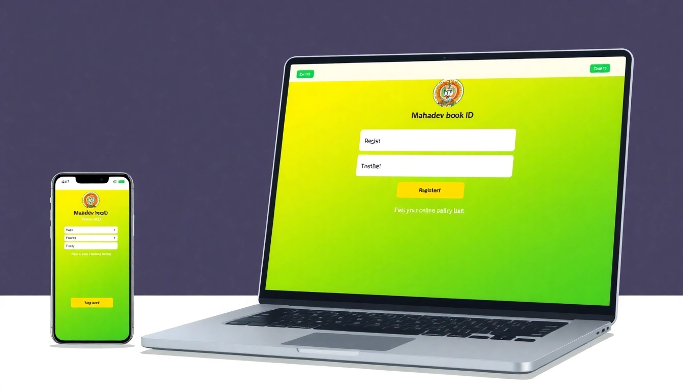 Professional image illustrating how to create a Mahadev book id for safe online betting in