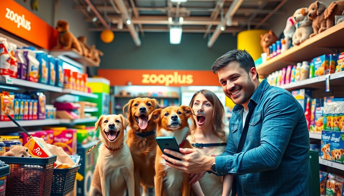 Showcase of Zooplus rabattkod giving pet owners discounts on supplies with happy pets and