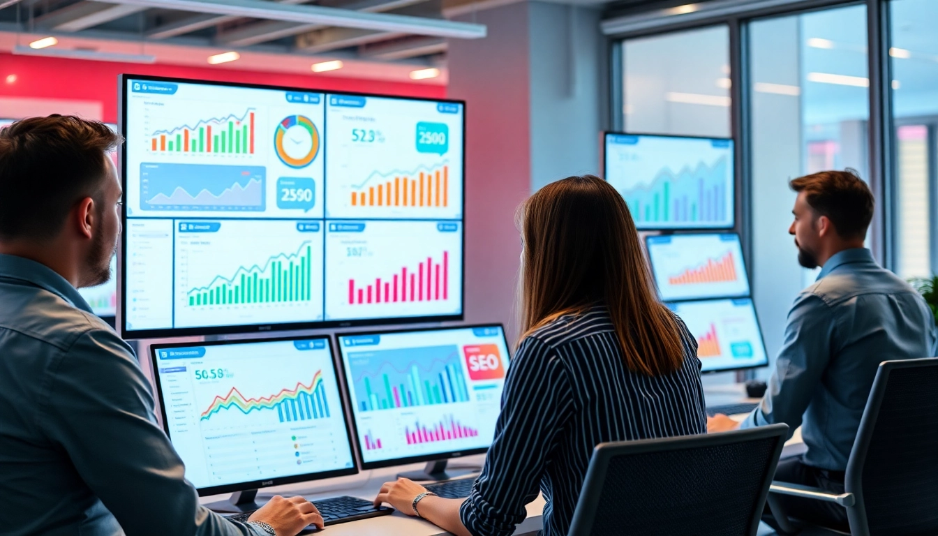 Professional team optimizing digital marketing strategies to rank your website effectively