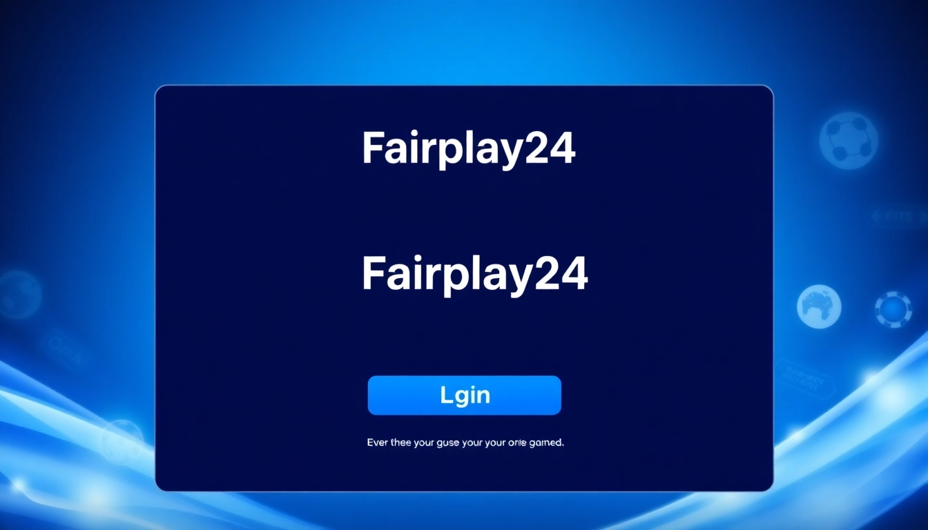 Fairplay24 login page with a clean design, inviting users to securely access their betting